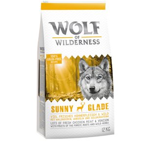 2x12kg gabonamentes Wolf of Wilderness rendkívüli kedvezménnyel! száraz kutyatáp- Sunny Glade - szarvas