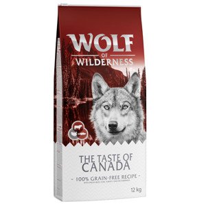 2x12kg gabonamentes Wolf of Wilderness rendkívüli kedvezménnyel! száraz kutyatáp- Taste of Canada - marha, tőkehal & pulyka