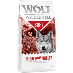 2x12kg gabonamentes Wolf of Wilderness rendkívüli kedvezménnyel! száraz kutyatáp- SOFT High Valley - marha (félnedves)