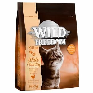 400g Wild Freedom száraztáp rendkívüli kedvezménnyel! száraz macskatáp- Kitten Wide Country - szárnyas
