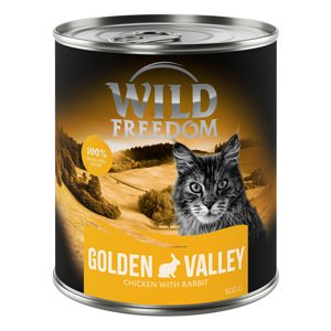 6x800g Wild Freedom Adult Golden Valley - nyúl & csirke gabonamentes nedves macskatáp