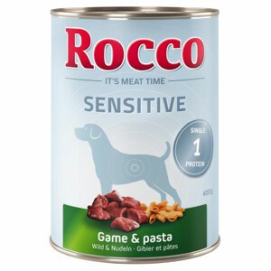 6x400g Rocco Sensitive Vad & tészta nedves kutyatáp 5+1 ingyen akcióban