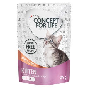 12x85g Concept for Life Kitten lazac gabonamentes aszpikban nedves macskatáp 8+4 ingyen