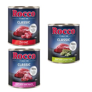 24x800g Rocco Classic nedves kutyatáp Marha-mix: marha pur, marha/borjúszív, marha/pacal 15% árengedménnyel!