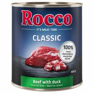 24x800g Rocco Classic Marha & kacsa nedves kutyatáp 15% árengedménnyel!