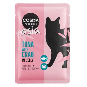 30x100g Cosma Asia tonhal & rákhús nedves macskatáp 24+6 ingyen