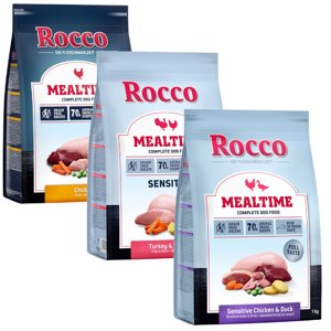 3x1kg Rocco Mealtime sirke, pulyka & csirke, kacsa & csirke száraz kutyatáp akciós áron