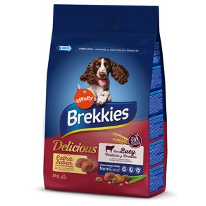 3kg Brekkies Delicious marha száraz kutyatáp