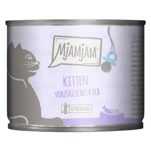 24x200g MjAMjAM Kitten gazdaságos csomag - Finom borjú lazacolajjal nedves macskatáp