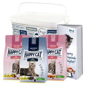900g Happy Cat Junior száraz macskaeledel próbacsomag dobozban