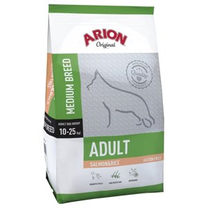12kg Arion Original Adult Adult Medium Breed lazac és rizs száraz kutyatáp