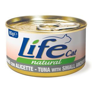6x85g LifeCat Natural Adult Tonhal & szardella nedves macskaeledel