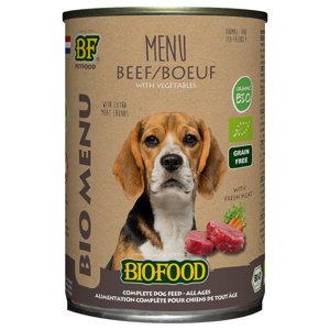 12x400g Biofood Organic Menu marha nedves kutyatáp