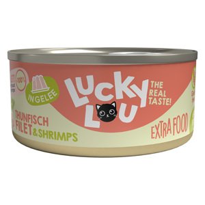 36x70g Lucky Lou Extrafood Tonhal & garnélarák aszpikban nedves macskatáp