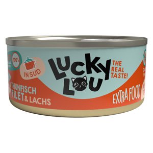 18x70g Lucky Lou Extrafood filé húslében macskaeledel nedveseledel- Tonhal & lazac