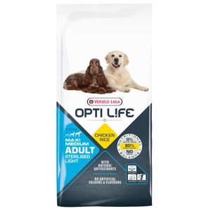 2x12,5kg Opti Life Adult Sterilizált Light Medium & Maxi - Száraz kutyatápok