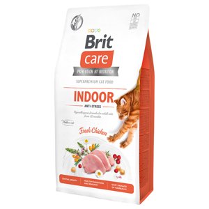 7kg Brit Care Grain-Free Indoor Anti-stressz - macskaeledel, beltéri használatra, gabonamentes