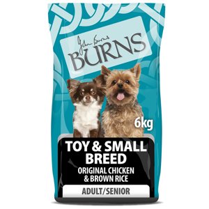 6kg Burns Adult & Senior Original Toy & Small Breed csirke & rizs száraz kutyatáp