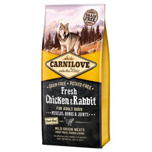 12kg Carnilove Fresh Adult csirke & nyúl száraz kutyatáp