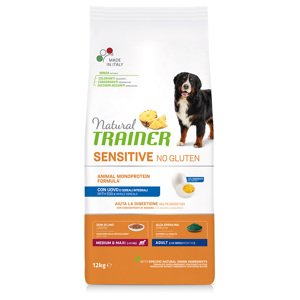 12kg Natural Trainer Sensitive No Gluten Adult Medium/Maxi tojás száraz kutyatáp