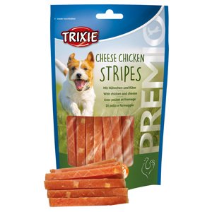 4x100g Trixie PREMIO Strips csirkés-sajtos kutyasnackek 4x100g Trixie PREMIO Strips csirkével és sajttal