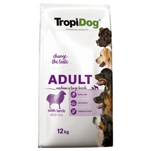 12kg Tropidog Premium AdultMedium/Large bárány & rizs száraz kutyatáp