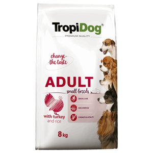 8kg Tropidog Premium Adult Small, száraz kutyaeledel, felnőtt kutyák számára