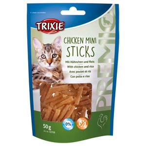 2x50g Trixie PREMIO csirke Mini Sticks macska rágcsálnivalók