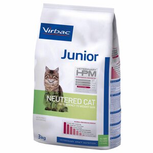 3kg HPM Cat Junior ivartalanított Virbac Veterinary - Macskatáp