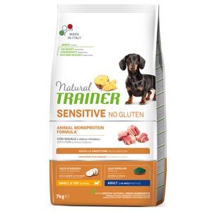7kg Natural Trainer Sensitive No Gluten Small & Toy sertés száraz kutyatáp