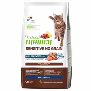 1,5kg Natural Trainer Sensitive No Grain pisztráng száraz macskatáp