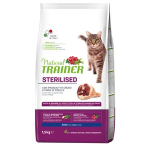 1,5kg Natural Trainer Sterilised sonka száraz macskatáp