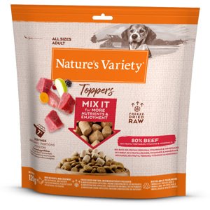 120g Nature's Variety fagyasztva szárított marhahús topper kutyáknak
