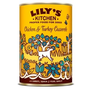 Lily's Kitchen Csirke és pulyka rakott kutyaeledel - 12 x 400g