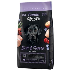 12kg Fitmin Dog for Life Light & Senior száraz kutyatáp
