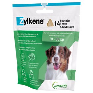 2x14 db Zylkene Chews for Medium Dogs kiegészítő eledel közepes méretű kutyáknak