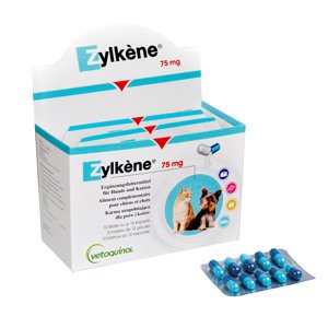 100db Zylkene kapszula (< 10 kg) 75 mg étrend-kiegészítő kutyáknak, macskáknak