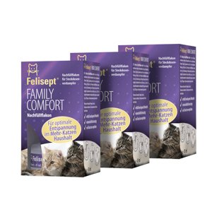 Felisept Family Comfort gazdaságos szett: 3 db 45 ml-es utántöltő flakon macskáknak