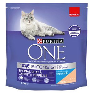 4x1,5kg Különleges, kényes étvágyú macskáknak Tőkehal, pisztráng Purina One - Macskaeledel