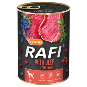 24x400g Rafi Adult Marha, fekete- & vörös áfonya nedves kutyatáp