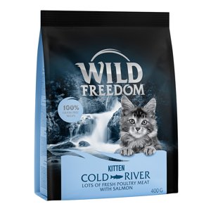 3x400g Wild Freedom Kitten Cold River - lazac száraz macskatáp 2+1 ingyen akcióban