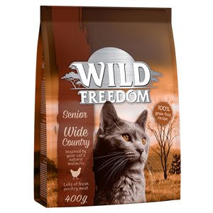 3x400g Wild Freedom Senior Wide Country - csirke száraz macskatáp 2+1 ingyen akcióban