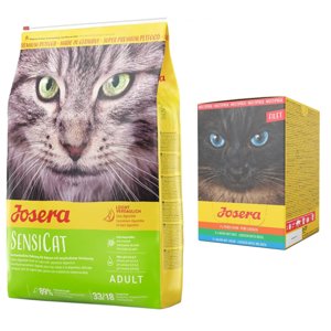 10kg Josera SensiCat száraz macskatáp+6x70g Josera Filet nedvestáp 3 változattal ingyen