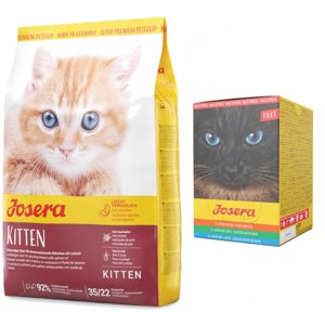 10kg Josera Kitten száraz macskatáp+6x70g Josera Filet nedvestáp 3 változattal ingyen