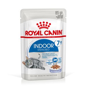 48x85g Royal Canin Indoor Sterilised 7+ aszpikban nedves macskatáp 36+12 ingyen