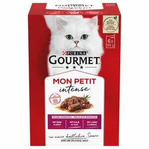 48x50g Gourmet Mon Petit marha, borjú, bárány nedves macskatáp akciósan