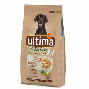 2x7kg Ultima Nature Medium / Maxi csirke száraz kutyatáp 10% kedvezménnyel