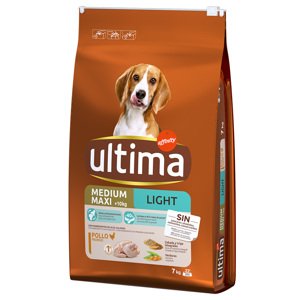 2x7kg Ultima Medium / Maxi Light Adult csirke száraz kutyatáp 10% kedvezménnyel