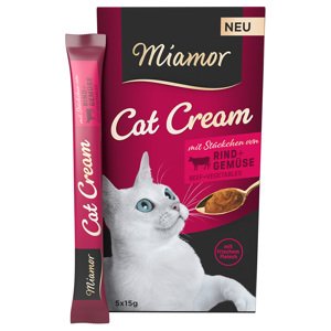 20x15g Miamor Cat Cream marha + zöldség macskasnack