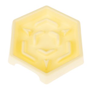 450ml-es TIAKI Yellow Hexagon habzsolásgátló tál, sárga kutyáknak
